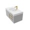 Castello Usa Thames 36-inch Gray Vanity Set with White Top and Gold Handles CB-MC-36G-GLD-20146-WH - alternate 7